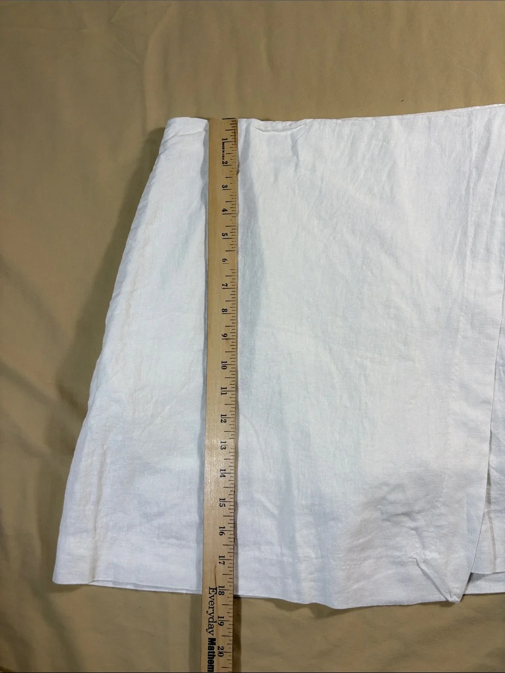 A New Day Linen Blend Wrap Mini Skort White Women's Plus Size 14 NWT